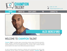 Tablet Screenshot of championtalent.co.uk